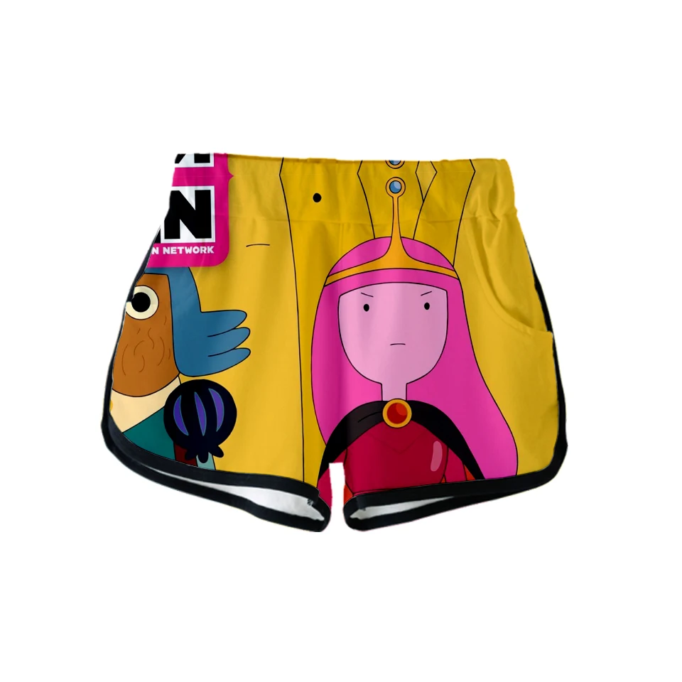 Женские шорты с 3D принтом Adventure Time летние модные повседневные для девочек модная