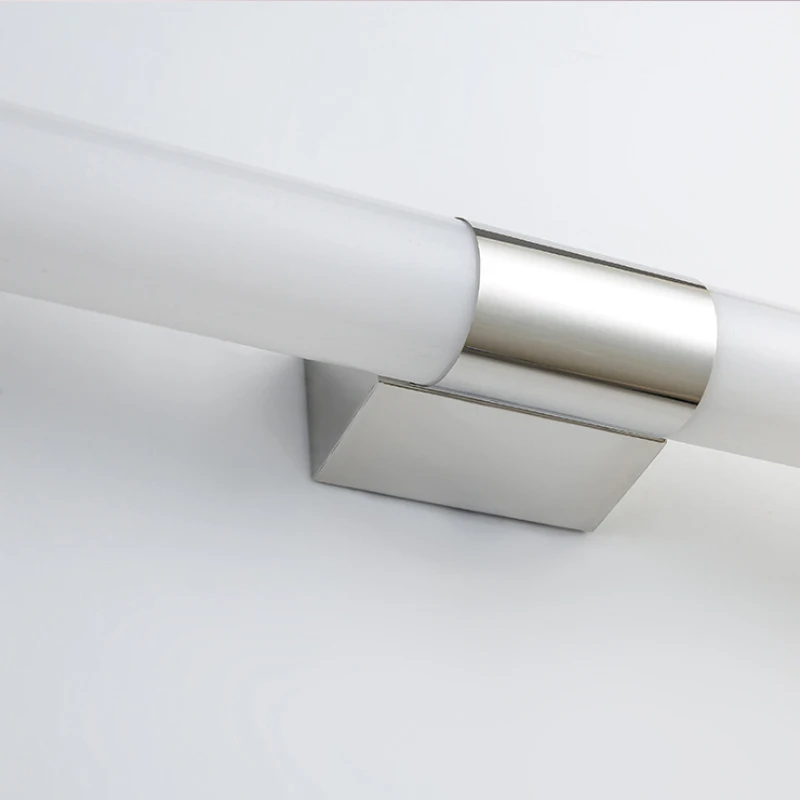 

Modern minimalist white acrylic bathroom decorative wall lamp stainless steel waterproof LED lighting mirror light makeup lamp