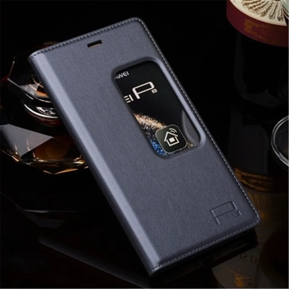 Роскошный кожаный чехол-книжка с окошком для экрана P8 для huawei P8, чехол для телефона с функцией автоматического сна