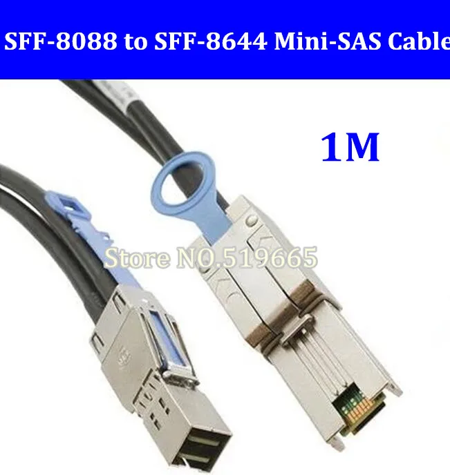 

High Quality SFF-8088 sf-8088 to SFF-8644 sff-6844 Mini-SAS HD 4X LANE SERVER 12/GBIT 1M External Cable