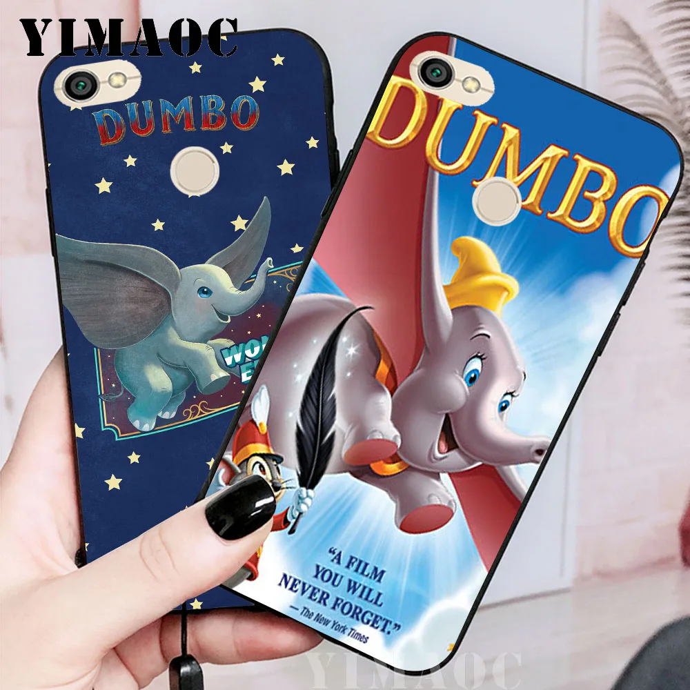 YIMAOC dumbo черный мягкий силиконовый чехол для Xiaomi Redmi Note 6 Pro 7 S2 Go |