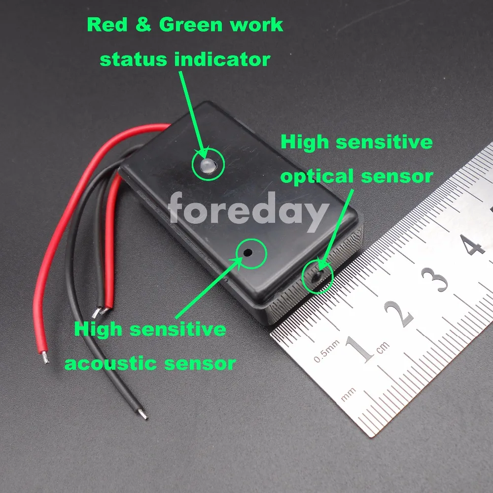 Модуль переключателя управления голосом светильник Версия A Черная Женская
