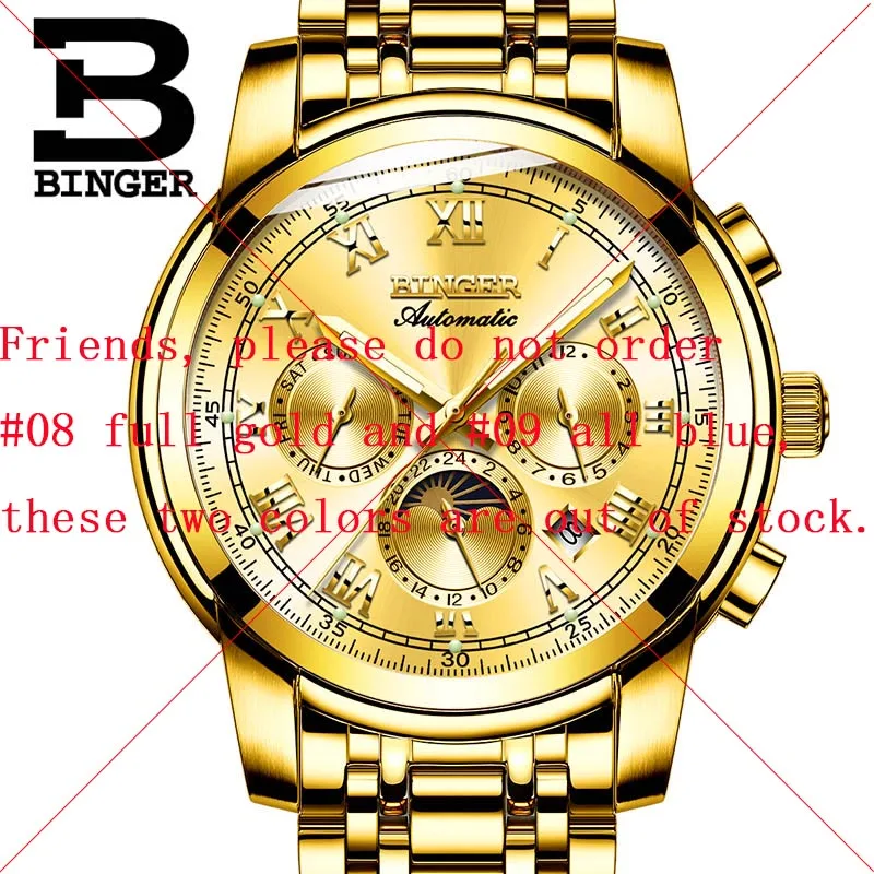 Luxury Watch Men Black Stainless Steel Automatic Mechanical Waterproof Multifunction relogio masculino Luminous Calendar|calendar|calendar