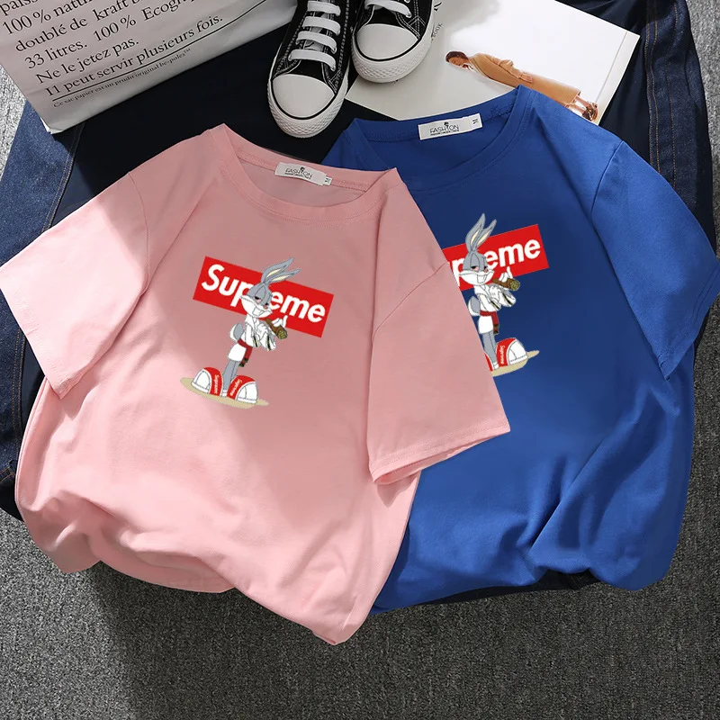 2019 новая хлопковая женская футболка в стиле Харадзюку с принтом Топы И Футболки