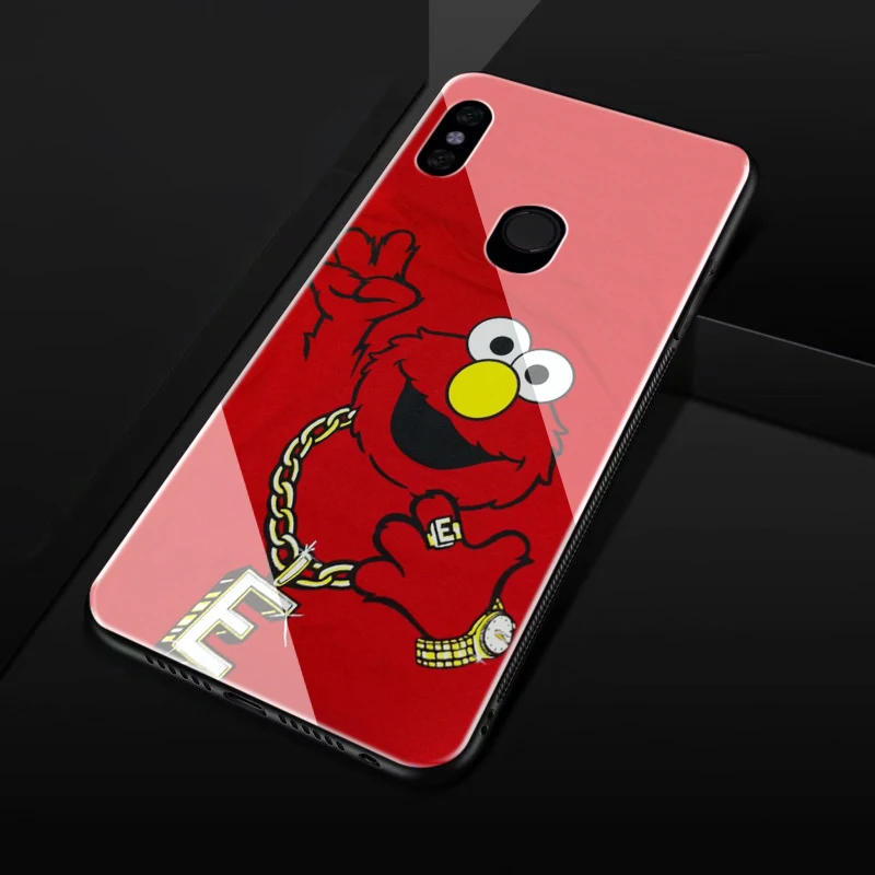 Lavaza Elmo печенье монстр закаленное стекло ТПУ чехол для xiaomi 8 9 A1 A2 | Мобильные