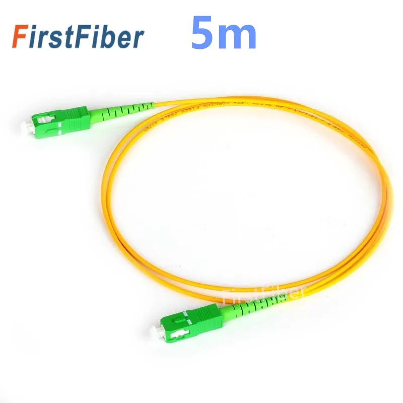 Оптоволоконный соединительный кабель FirstFiber 5m SC APC К G657A перемычка Соединительный