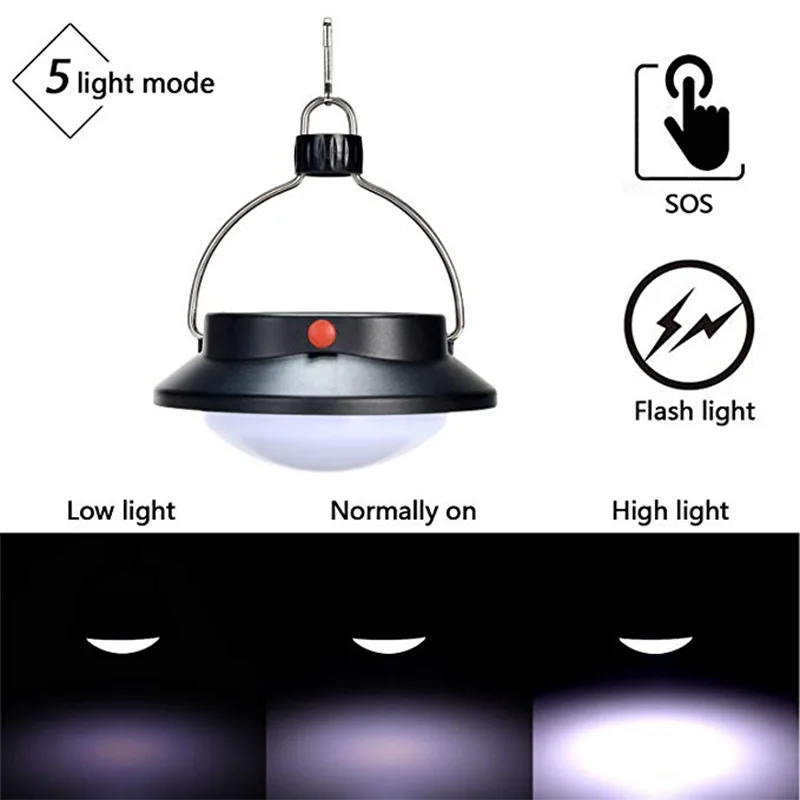 Solar Light for Camping 60 LED Portable Energia USB Power Hiking Fishing Tent Lantern Outdoor Waterfroof Sport light | Лампы и