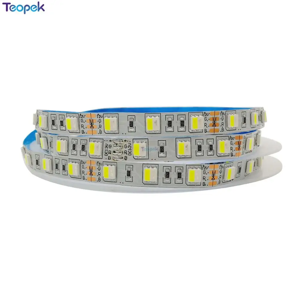 Новый Продукт Светодиодная лента 5 М 5050 smd 300 синяя белая 2 в 1 с регулируемой
