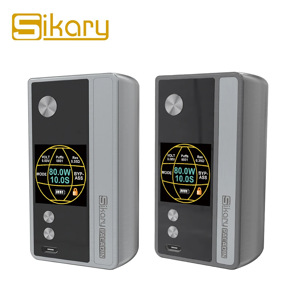 Оригинальный Sikary Паладин 80 Вт TC Mod 510 темы электронная сигарета 1 3 дюймовый