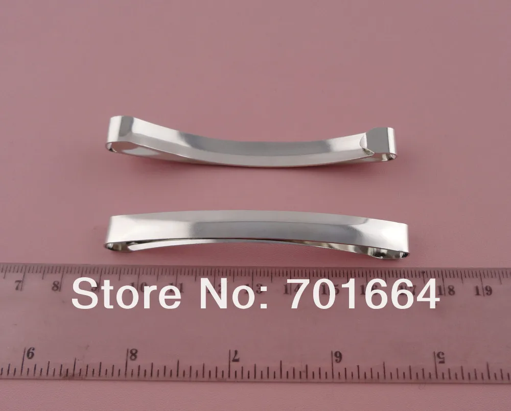 Простые металлические скользящие заколки для волос серебристые 8 мм * 0 см 20 шт.