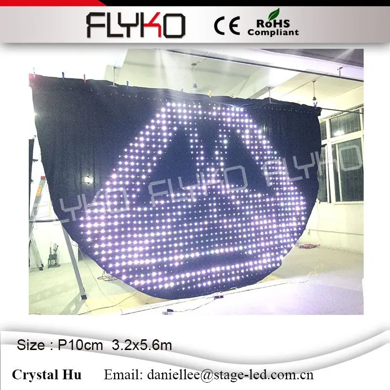 Background Led curtain Velvet cloth RGB3in1 full color Video Stage Wedding Bar led screen P10 3.2x5.6m Semicircle | Лампы и освещение