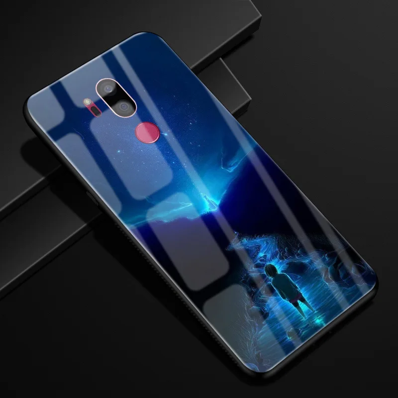 Для LG G7 чехол thinq 6,1 ''стеклянный силиконовый бампер+ Жесткий PC стекло задняя крышка для LG G7 thinq G 7 G7thinq чехол для телефона s Coque Fundas