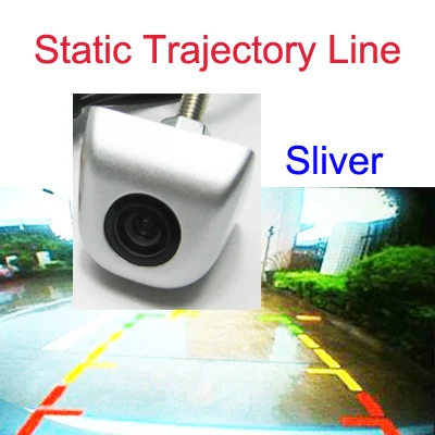 Sliver static Aycetry! CCD динамическая траектория треков ночного видения Автомобильная камера заднего вида металлический корпус 190 градусов автомобильная парковочная камера заднего вида - Название цвета: Sliver static