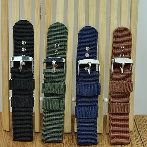 

18mm/20mm/22mm/24mm Men's Military Nylon Wrist Watch Band Buckle Strap