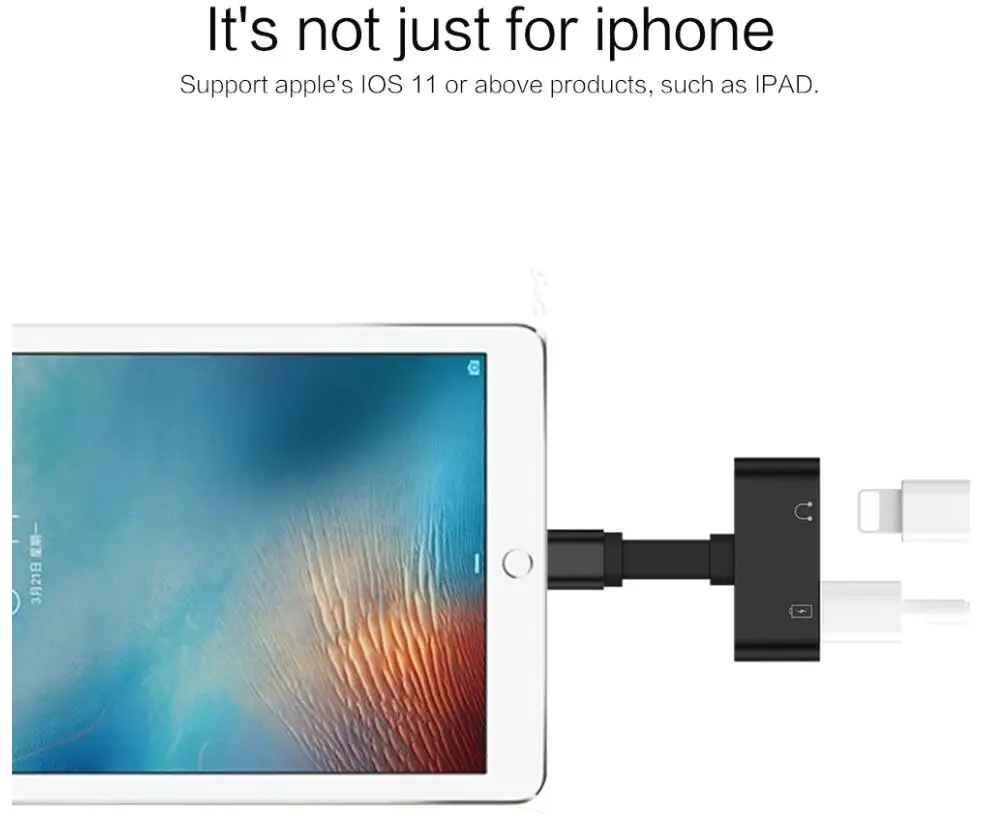 Портативный адаптер конвертер для Iphone 7/8/X с поддержкой iOS 10 3/11|USB-хабы| |