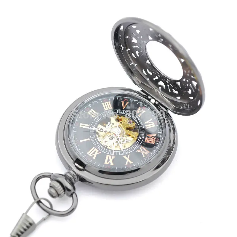 Новинка механические часы H183 в старинном стиле с ручной заводкой черные