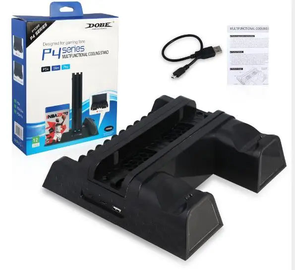 Вертикальная подставка с охлаждающим вентилятором для PS4/PS4 Slim/PS4 PRO зарядное
