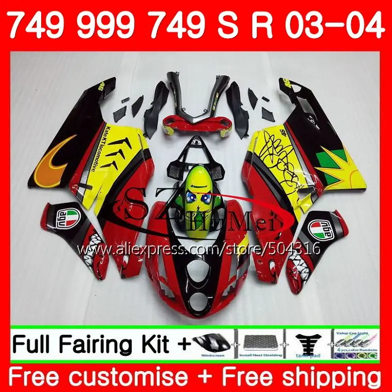 Кузов мотоцикла для DUCATI 749S 999 S 749 03 04 95NO.1 749R 999R 2003 2004 комплект обтекателей граффити