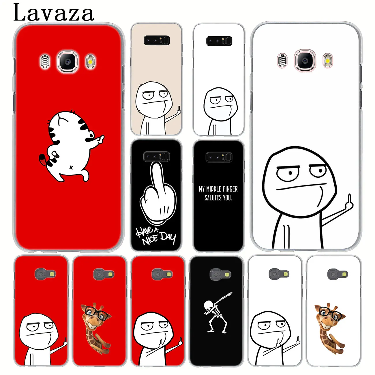 meme face Middle Finger Funny Cartoon Lovers Case for Samsung Galaxy Note 10 9 8 A9 A8 A7 A6 Plus 2018 A5 A3 2015 2016 2017 A2 | Мобильные