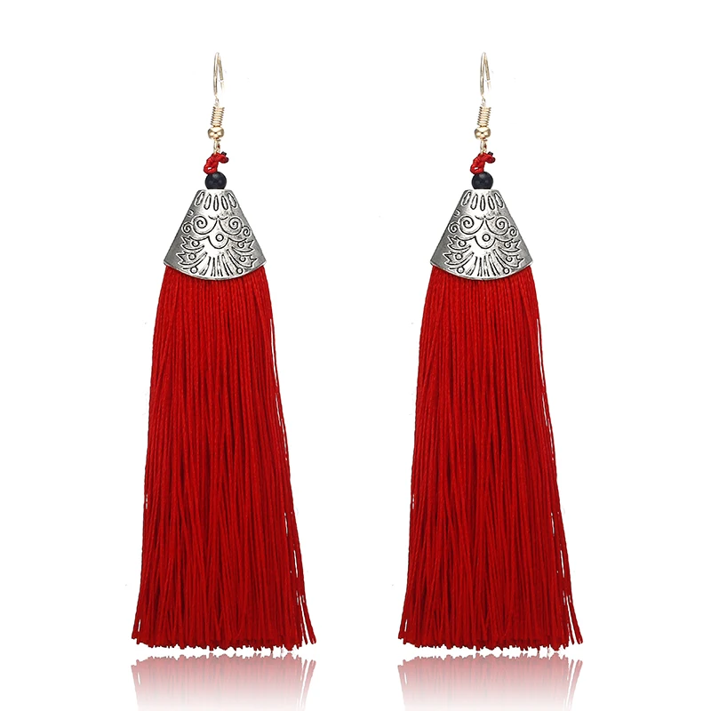 Новинка 2018 года Brincos для женщин Boho падение мотаться бахрома Серьги Винтаж