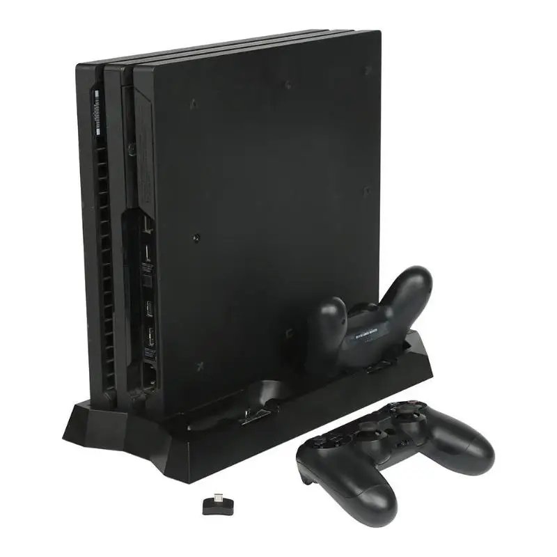 4 в 1 вертикальная подставка с охлаждающим вентилятором для Playstation 4 Pro игровой консоли охладитель USB HUB Подставка для зарядки Зарядное устройство Порты и разъёмы для PS4 Pro игры для ps4