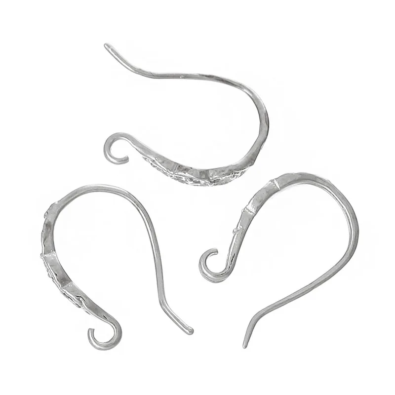 DoreenBeads медные сережки фурнитура для сережек серебряный цвет 16 мм (5/8 ") x 9 (3/8") 2