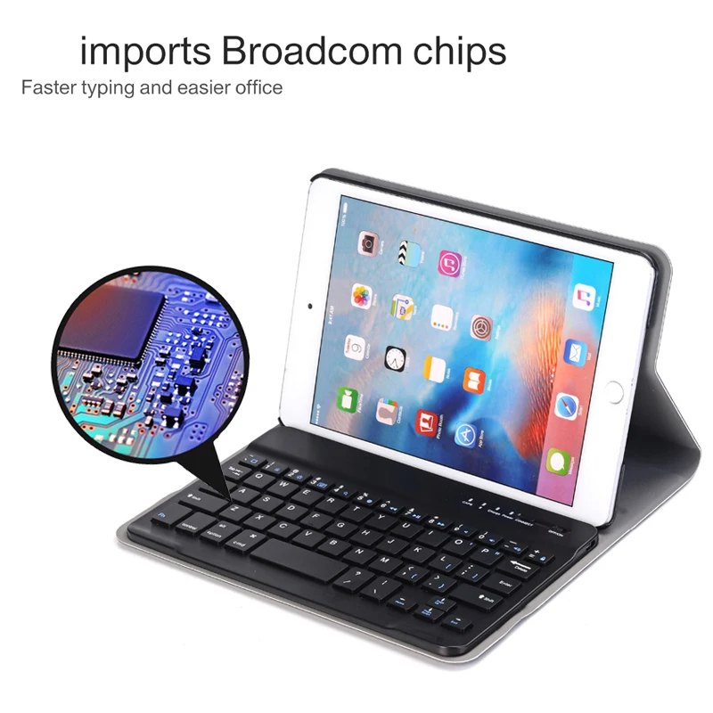Беспроводная Bluetooth клавиатура Смарт планшет чехол для iPad Mini 5 2019 ipad mini 4 A2133 A2124 A2125