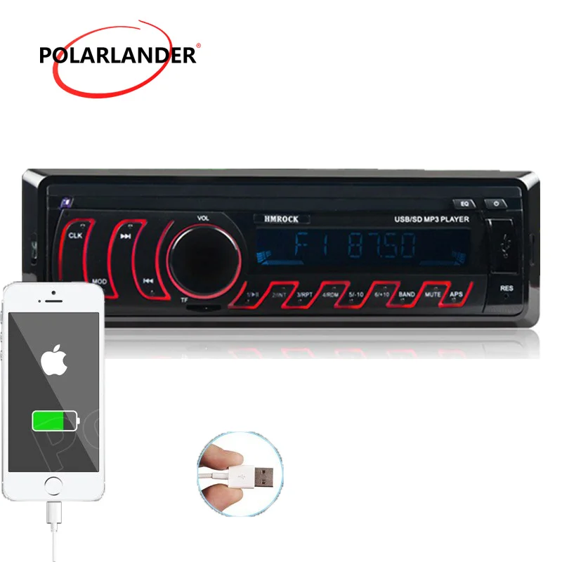 1 din 12 В автомобиля радио MP3 плеер поддерживает стерео TF FM USB аудио Авто Электроника лучшая цена продажи без Bluetooth
