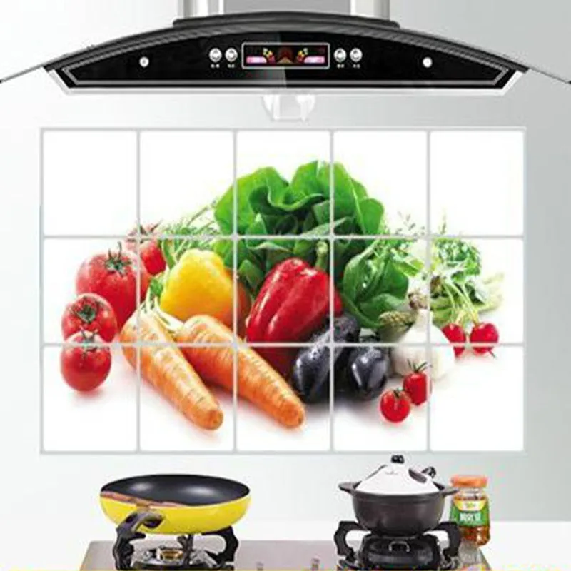 Съемная кухонная дымостойкая Фольга для плитки настенные наклейки алюминиевые