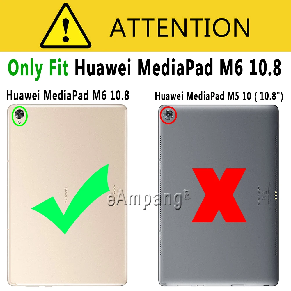 Вращающийся на 360 градусов чехол для Huawei Mediapad M6 10 8 планшета Smart Pu кожаный