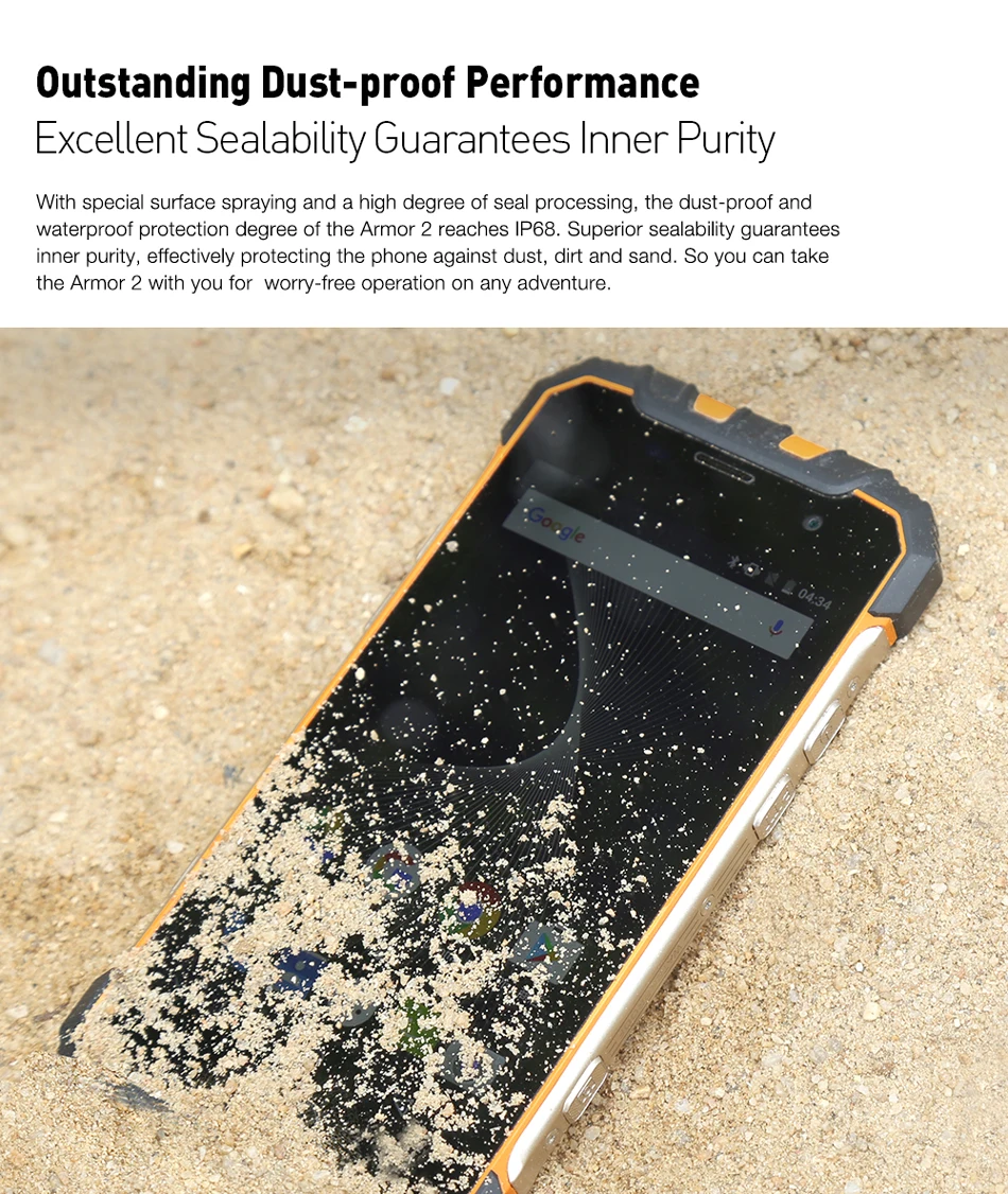 Ulefone Armor 2 IP68 водонепроницаемый мобильный телефон 5,0 дюймов FHD 6 ГБ ОЗУ 64 Гб ПЗУ Helio P25 Восьмиядерный 2,6 ГГц NFC 4700 мАч пылезащитный 4G