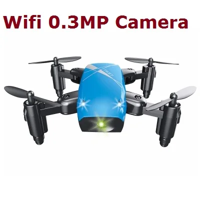 AEOFUN S9HW мини-Дрон с камерой HD S9 без камеры складной Радиоуправляемый квадрокоптер удерживающий высоту вертолет на дистанционном управлении WiFi FPV Микро Карманный Дрон - Цвет: Blue
