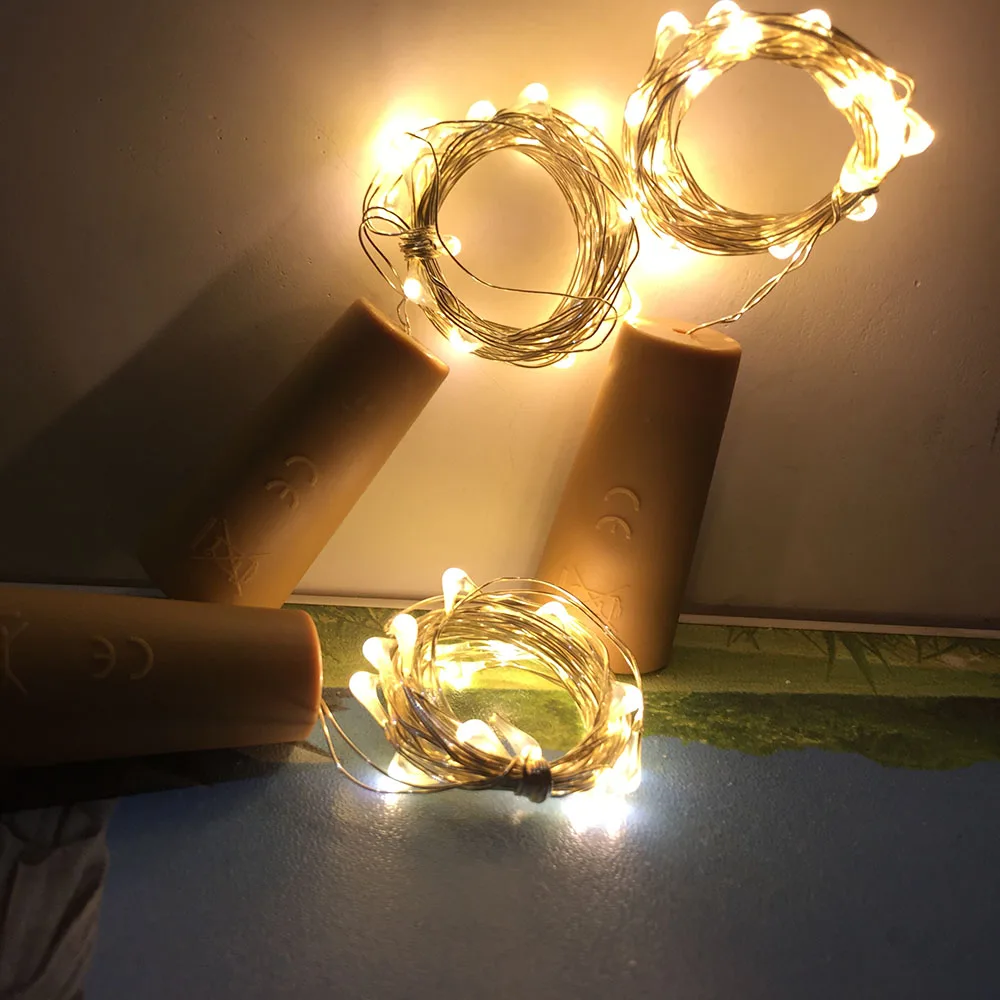 Светодиодный светильник с 2 м 20LED медный провод Фея Рождество Свадебная вечеринка