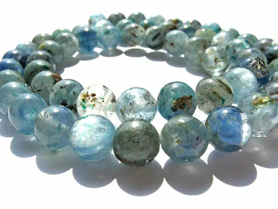 

genuine kyanite beads 10mm 16inch strand ,high quality round ball blue jewelry beads