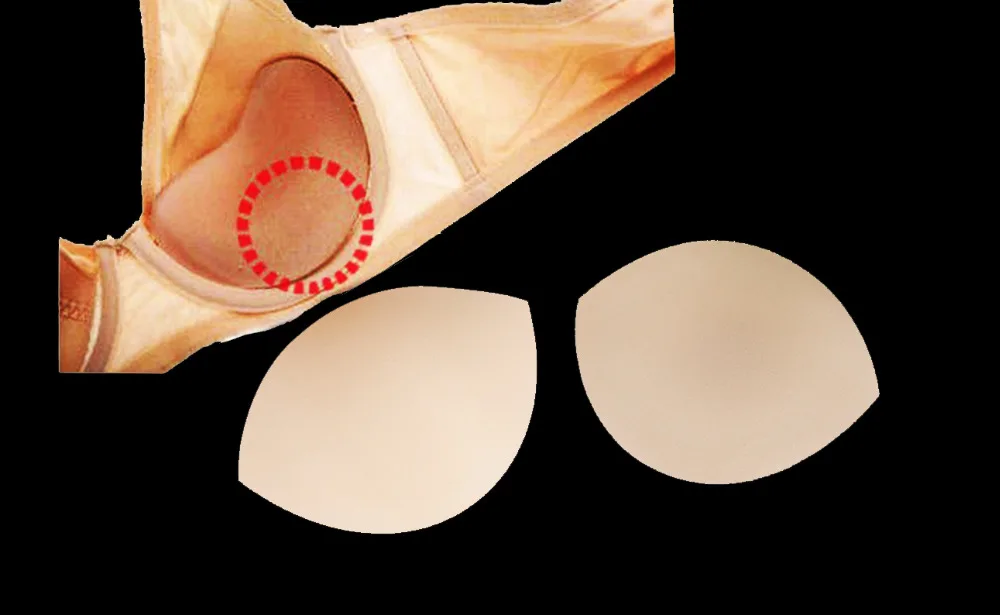 

20pairs Khaki Bra Pads Sewing In Bra Cups Soft Foam For Bikini Padding Insert Clothing Bra Accessorries WB110