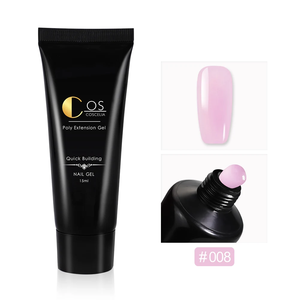 ONLY GEL 008 COSCELIA гель для наращивания ногтей наборы с инструментами УФ-гель для ногтей для французского дизайна ногтей Гель-лак строитель Гель-лак для ногтей кисть - Цвет: ONLY GEL 008