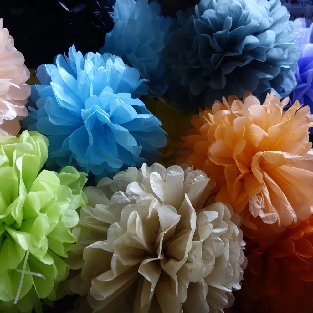 3 размера (20 см 25 35 см) 12 шт. тканевая бумага Pom Poms Свадебная вечеринка домашний