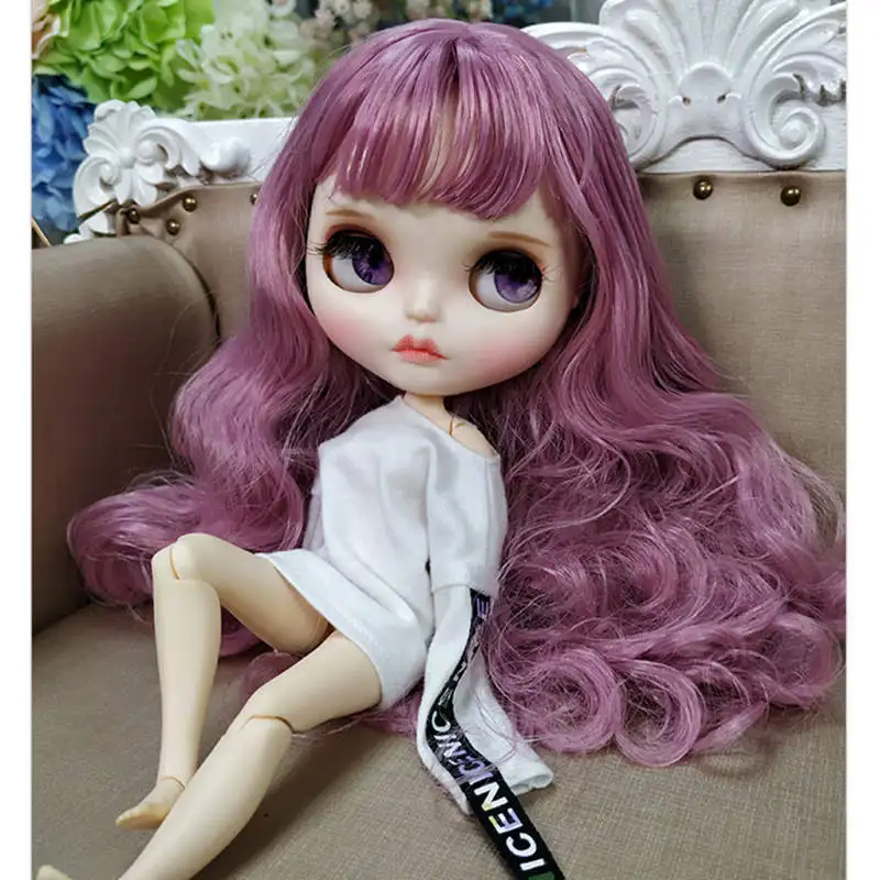 Complete set of doll Кукла Blyth 1/6 шарнир тело ручная роспись матовое лицо белая кожа костюм куклы 30 см DIY BJD SD игрушки подарок с ручной группы AB - Цвет: Complete set of doll