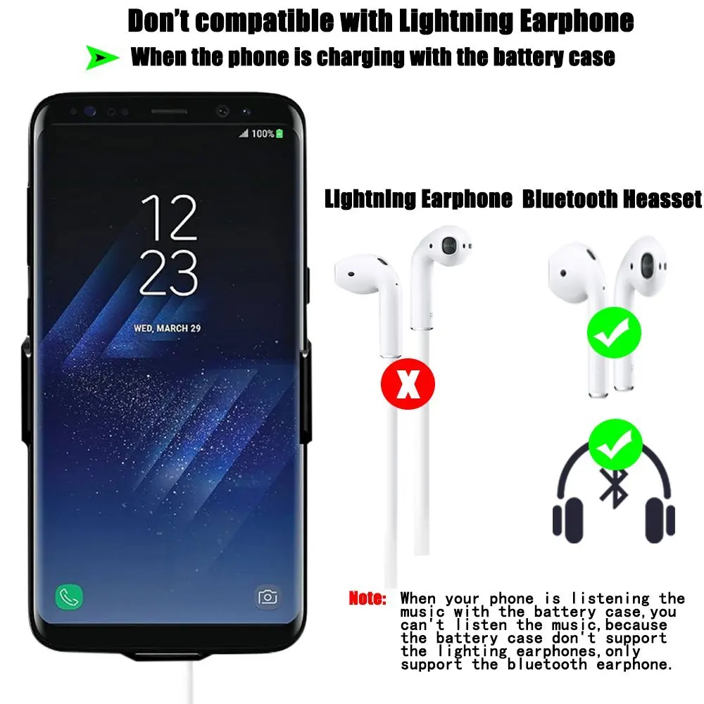 Лидер продаж Батарея случае Зарядное устройство чехол для samsung Galaxy S9/S9Plus +