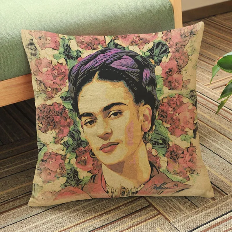 Европейский fridacaro Self portrait из хлопка и льна Подушки Детские отель украшения дома