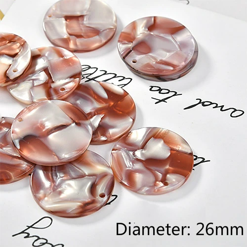 11-26mm Уксусная кислота круглый одиночный кран diy серьги кулон небольшой кулон Материал аксессуары - Цвет: 11-26mm