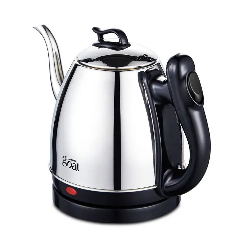 

Long Spout Mouth Stainless steel Electric Kettle Teapot Good Auto power off Coffee Boiler 1L Hot Water Heating Pot EU Plug