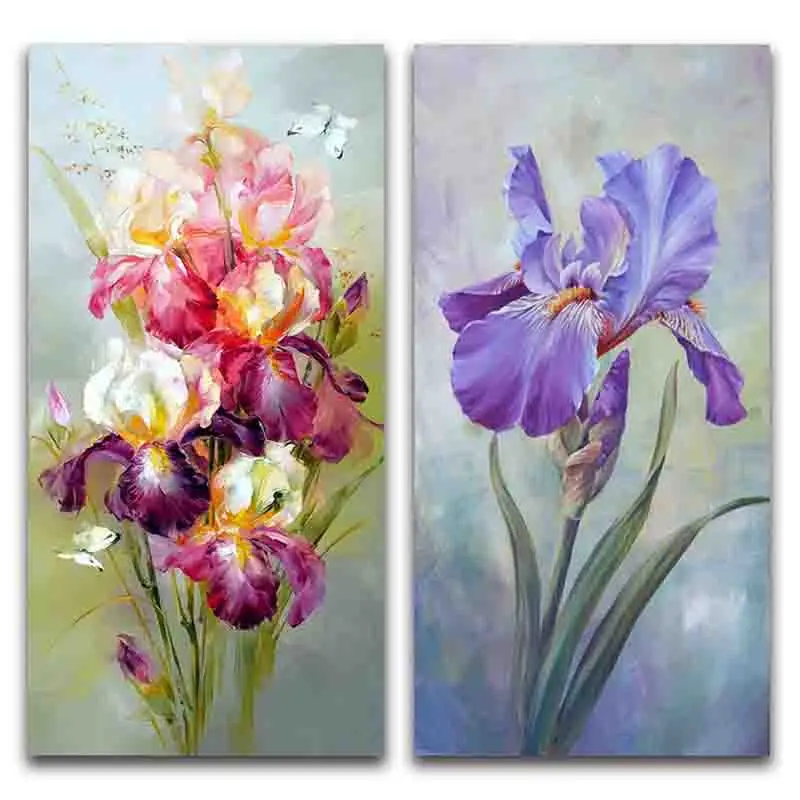 

Diamond painting Cross stitch purple flowers 5D DIY Full Square Diamond embroidery Full Round Diamond mosaic home decor gifts