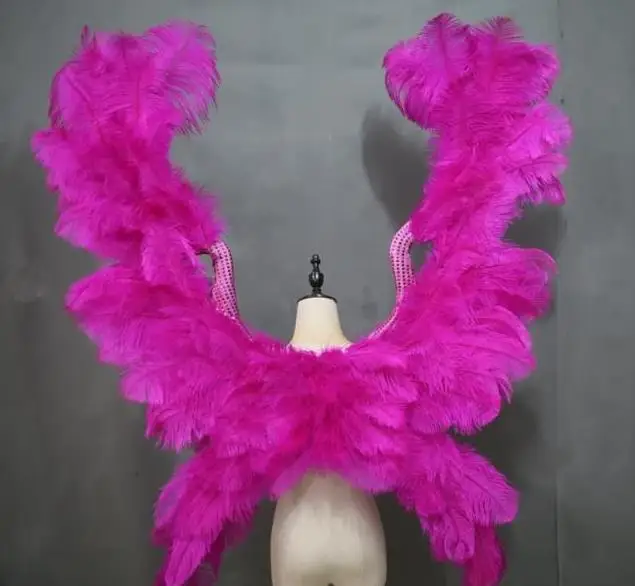 Big size natural High quality Cosplay props large rose red angel wings wedding bar Decorations photography EMS shipping | Дом и сад