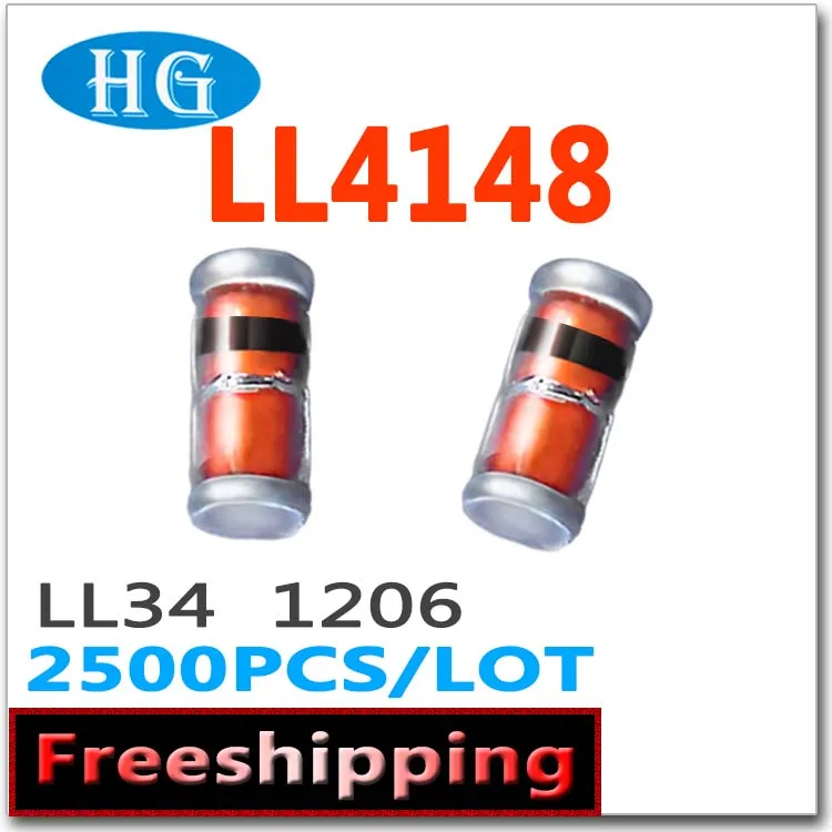 

smd ll4148 LL34 1206 2500pcs/lot 1n4148 4148 0.5W 1/2W 100v 0.2A Switching pdf inside We can offer free samples zener