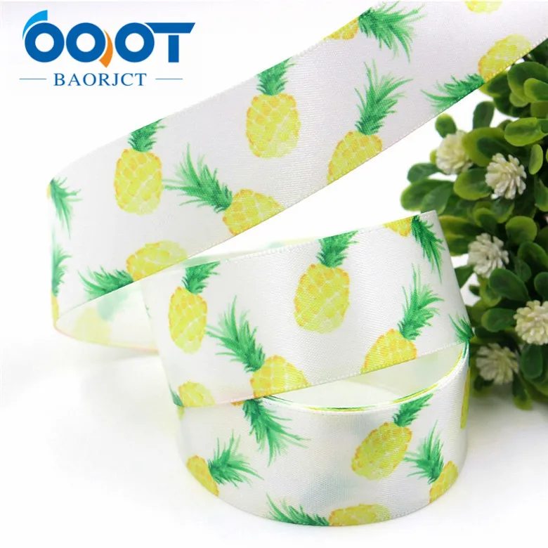 7 OOOT BAORJCT 179231, фрукты мультфильм атласные ленты, 25 мм, 10 ярдов лента для шитья, DIY головной убор аксессуары ручной работы материал - Цвет: 7