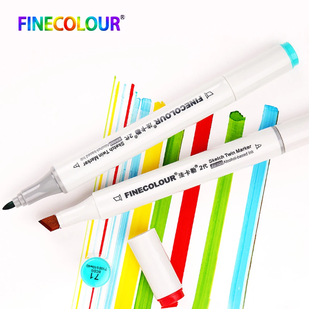 Finecolour EF101 двойные чернила на спиртовой основе маркеры для рисования набросков