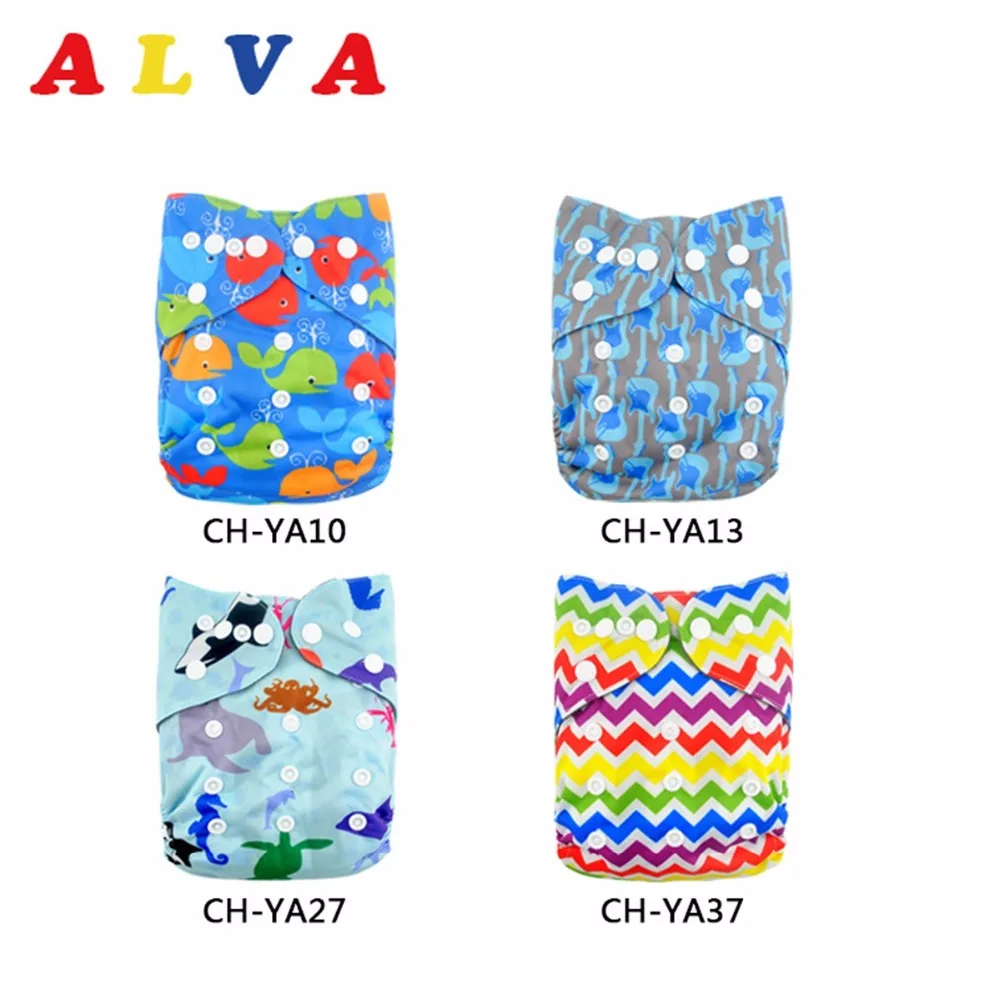 1 шт. антибактериальный подгузник ALVA из бамбукового угля с вставкой|charcoal diaper|bamboo
