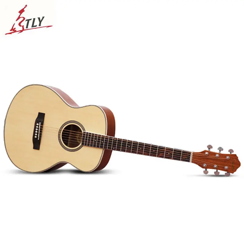 

SAYSN 40" Spruce Panel Folk Acoustic Beginner Guitar Rosewood Fingerboard Circular Bead Guitarra