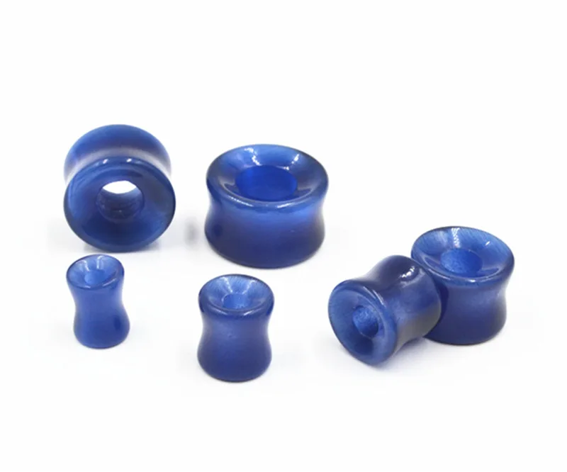 Lot60pcs кошачьи глаза каменные ушные туннели полые расширители затычки для ушей